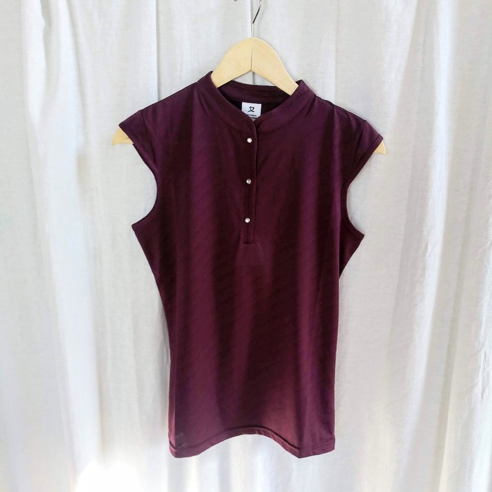 Daily Sports Lorin Cap sleeve polo Wine color S